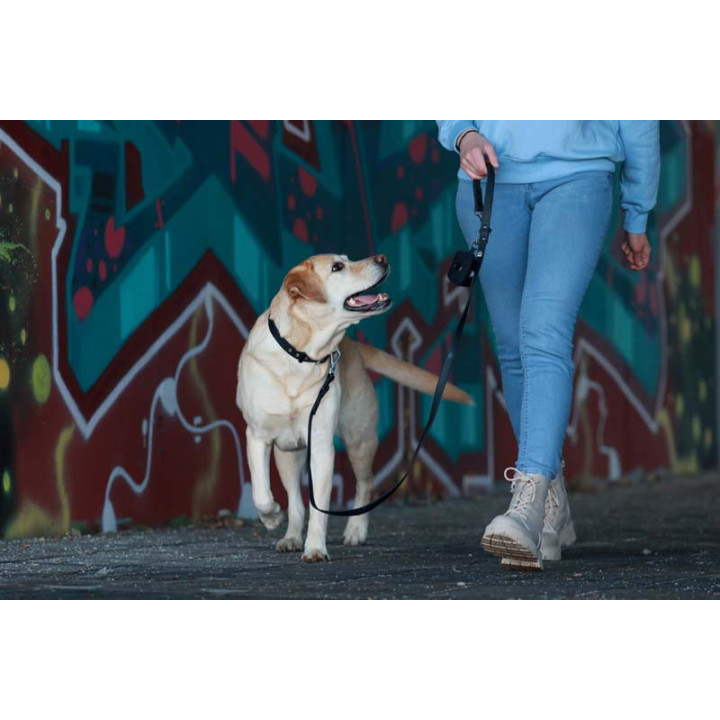 MOND Waterproof Blacky Povodec - Črni klasični povodec 5v1 | Paw Shop