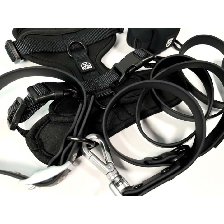 MOND Waterproof Blacky Povodec - Črni klasični povodec 5v1 | Paw Shop